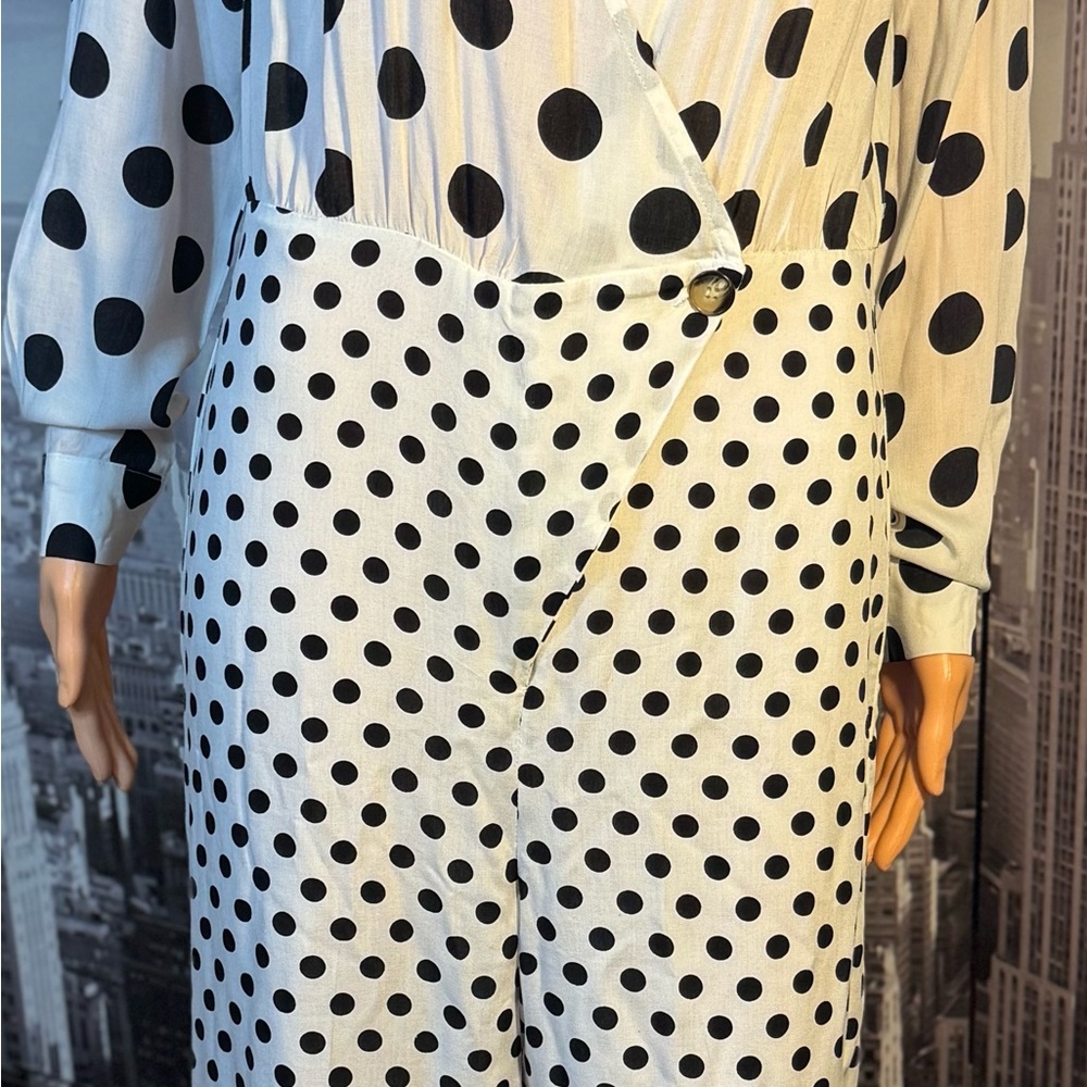 Urban Outfitters Black and White Polka Dot Jumpsuit